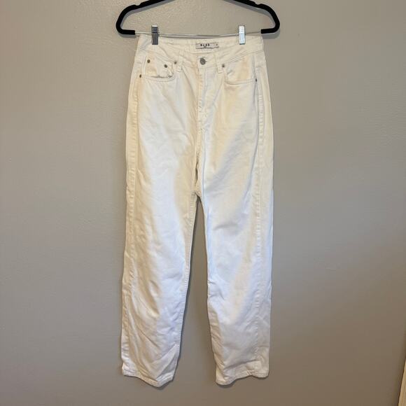 NAKD Men's White Straight High Rise Cotton Blend Denim Jeans 36 x 31 - Picture 1 of 4